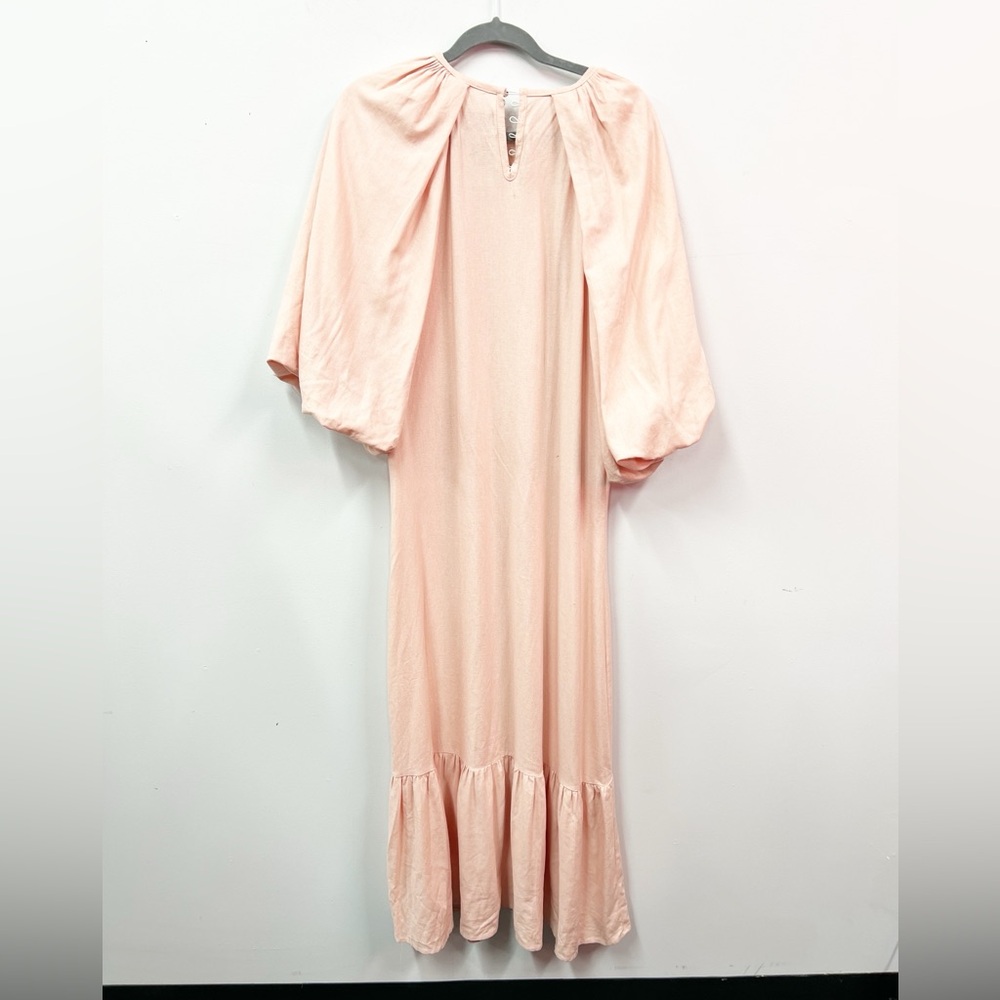 Gato Recato Women’s Linen Aye Ampur Dress Pink Maxi XL - Picture 4 of 5